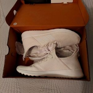 Womens White on white Adidas Running Shoe